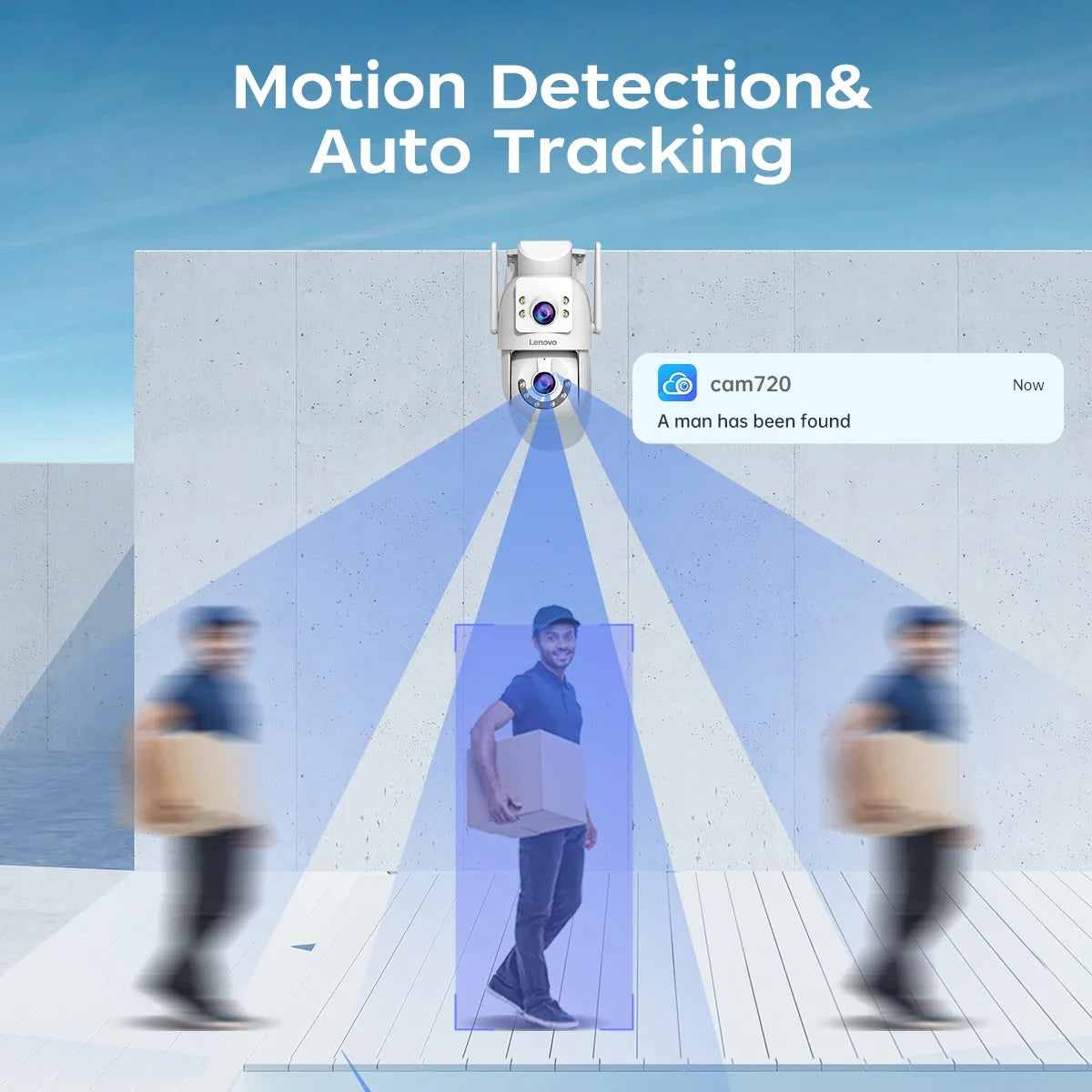 Caméra De Surveillance Extérieure WiFi Double Objectif 4K PTZ